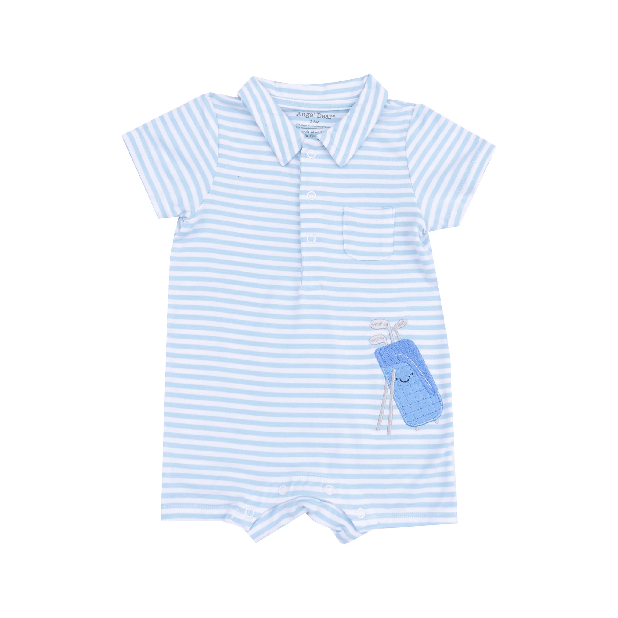 Golf Blue Stripe Polo Shortie
