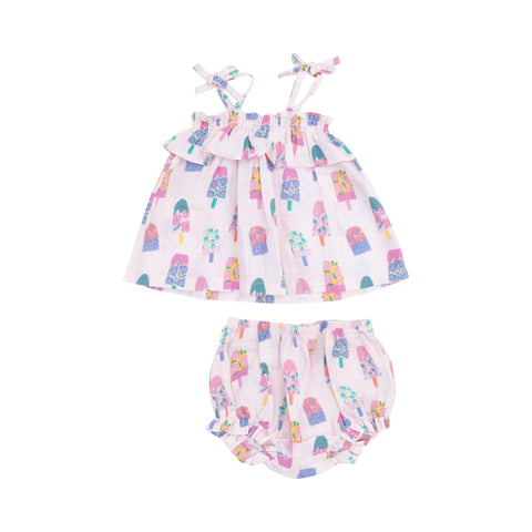 Floral Popsicles Ruffle Top & Bloomer