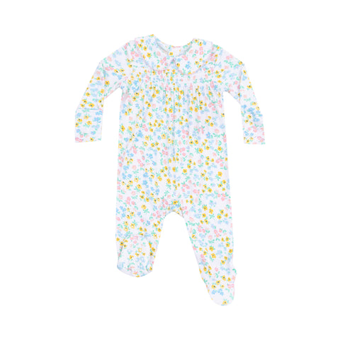 Caroline's Calico Smocked Footie