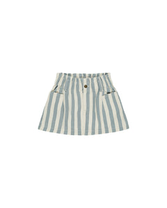 DENIM MINI SKIRT - OCEAN STRIPE