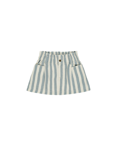 DENIM MINI SKIRT - OCEAN STRIPE