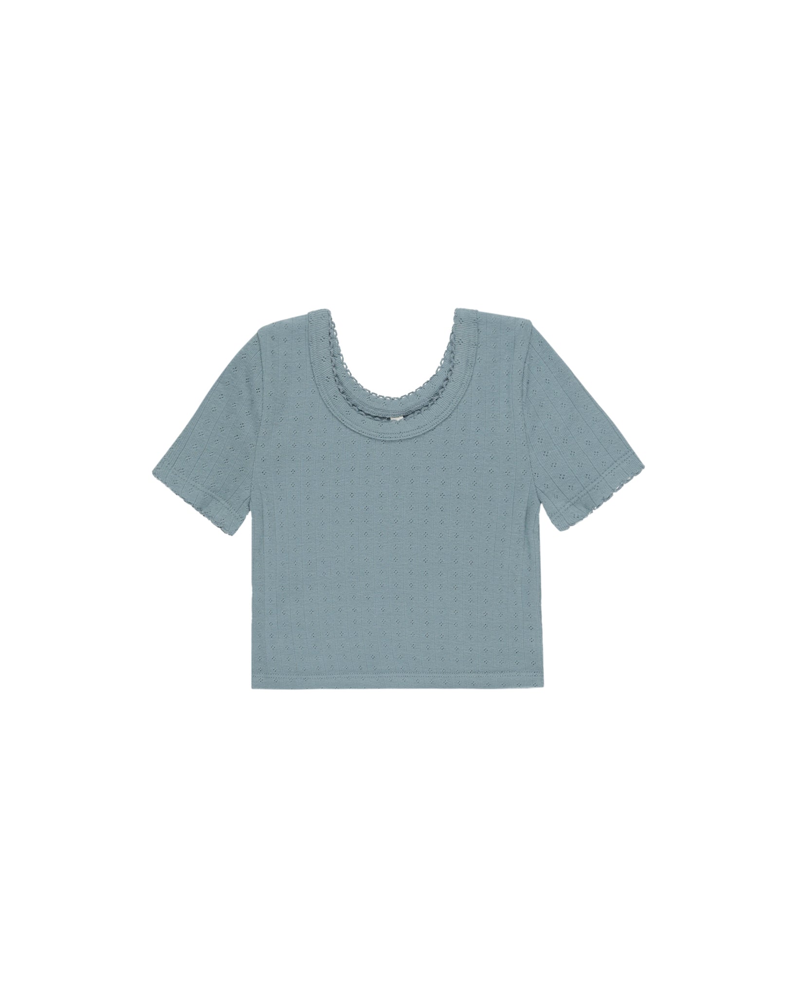 POINTELLE TEE - OCEAN