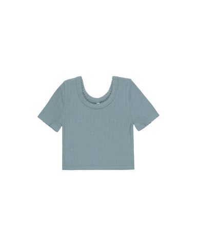 POINTELLE TEE - OCEAN