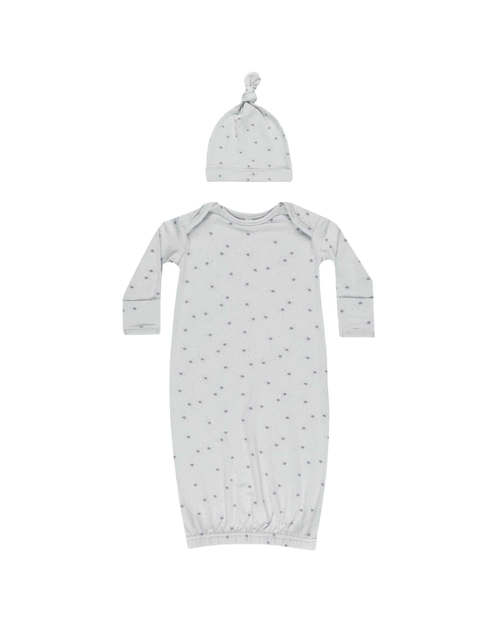 BAMBOO BABY GOWN + HAT SET - TWINKLE