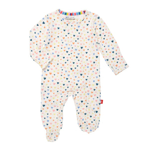 Love at First Site Ruffle Butt Footie