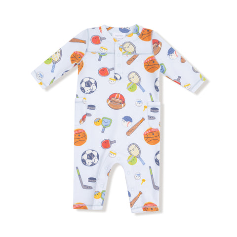 Sports Ball Friends Romper LIGHT BLUE