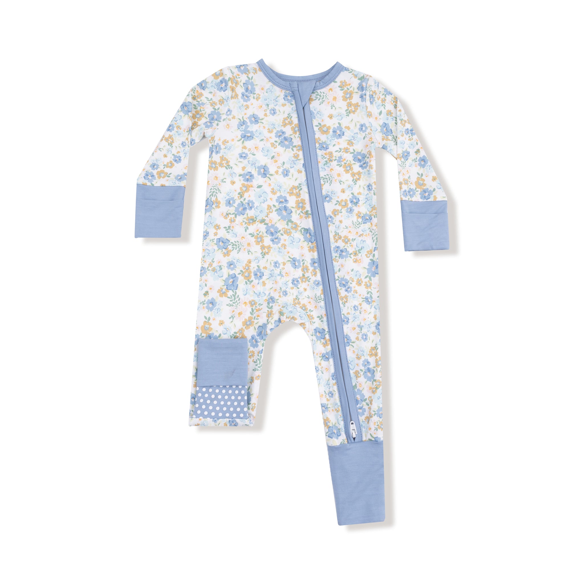 Sweet Rose Calico  Zipper Romper