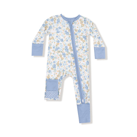 Sweet Rose Calico  Zipper Romper