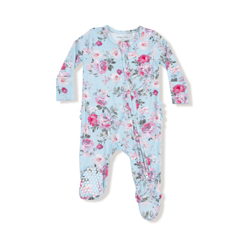 Charlotte Floral Ruffle Back Footie
