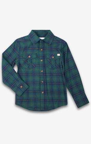 Flannel Shirt Blue Green Plaid