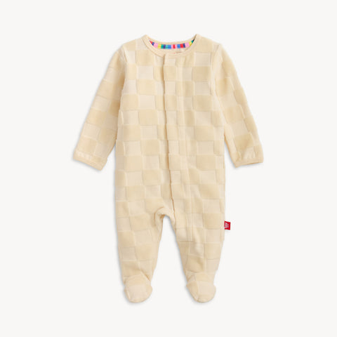 CHECKER VELOUR FOOTIE