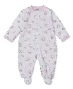 Snow Happy Penguins Footie W/ Zip Prt Pink Kgq12474N