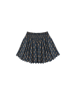 Smocked V Mini Skirt   Vintage Bloom