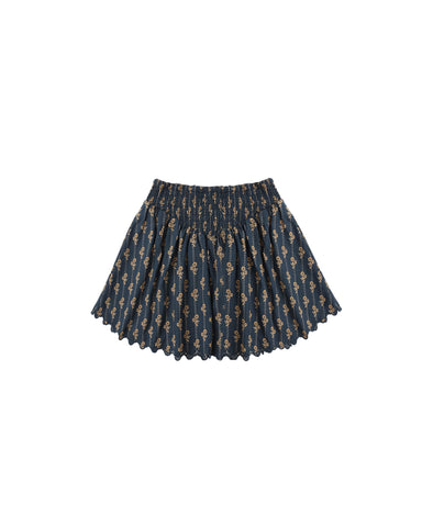 Smocked V Mini Skirt   Vintage Bloom