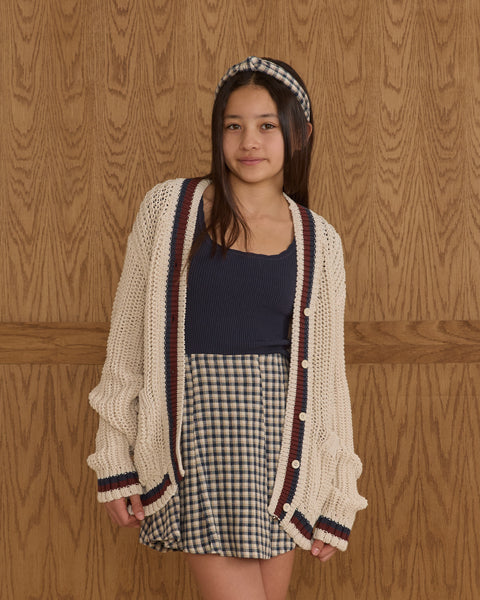 Collegiate Cardigan   Natural   Teen