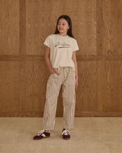 Barrel Pant   Burgundy Pinstripe   Teen