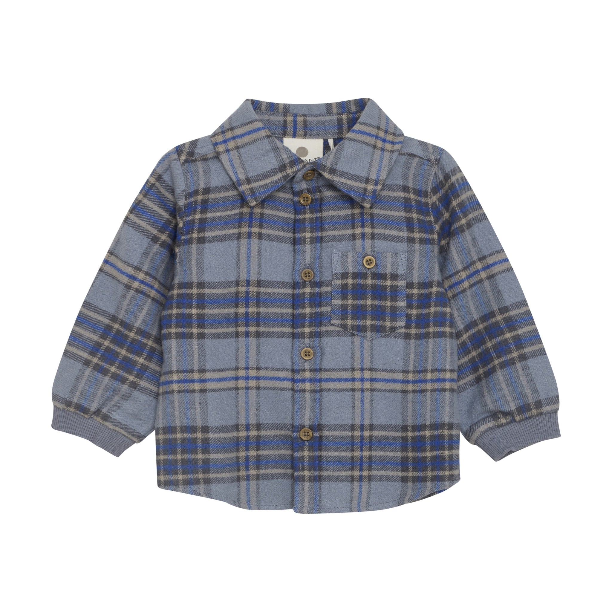 SHIRT LS CHECK FLINT STONE