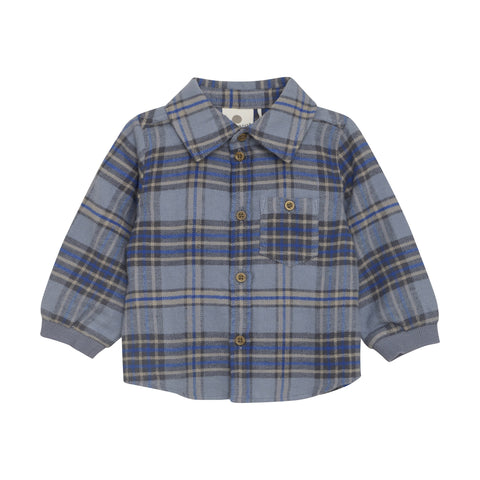 SHIRT LS CHECK FLINT STONE