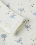 BAMBOO ZIP FOOTIE || HANUKKAH