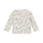 White Floral Themed Long Sleeve