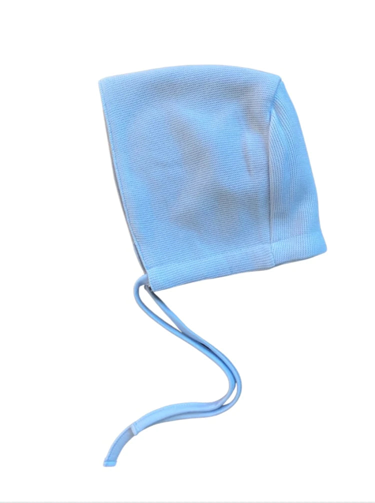 Layette Knit Bonnet Blue