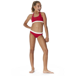 Submarine Mini-Zip Red Swim Suit