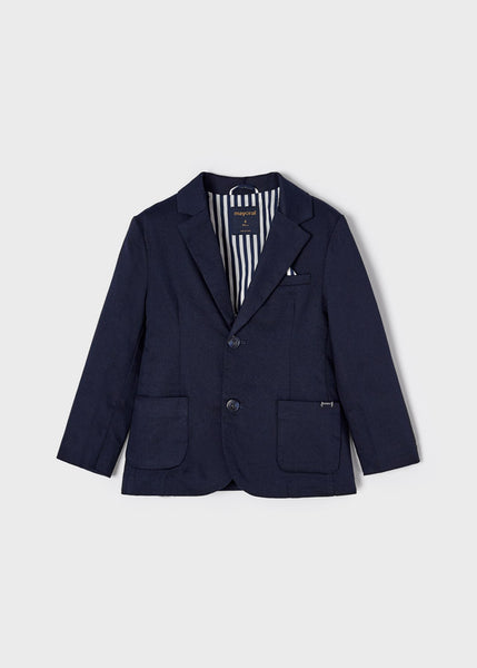 Navy Tailored Linen Jacket