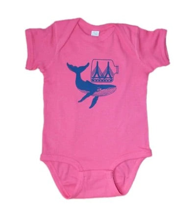 Boston Pink Whale Onesie SS